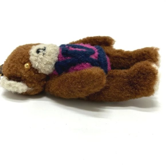 LOUIS VUITTON Porte Cles LV Teddy Bear Bag Charm Key Holder mohair Brown - Picture 6 of 12